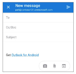 outlook mobile android attach from oneDrive