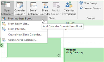 Add a calendar to your view