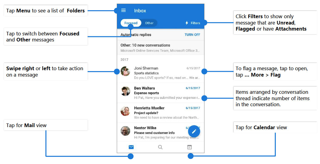 outlook mobile ios productive on the go