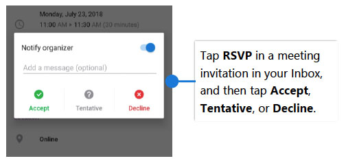 RSVP to an invitation
