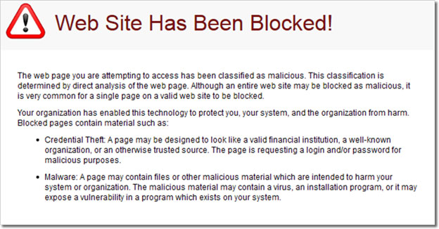 proofpoint-website-has-been-blocked